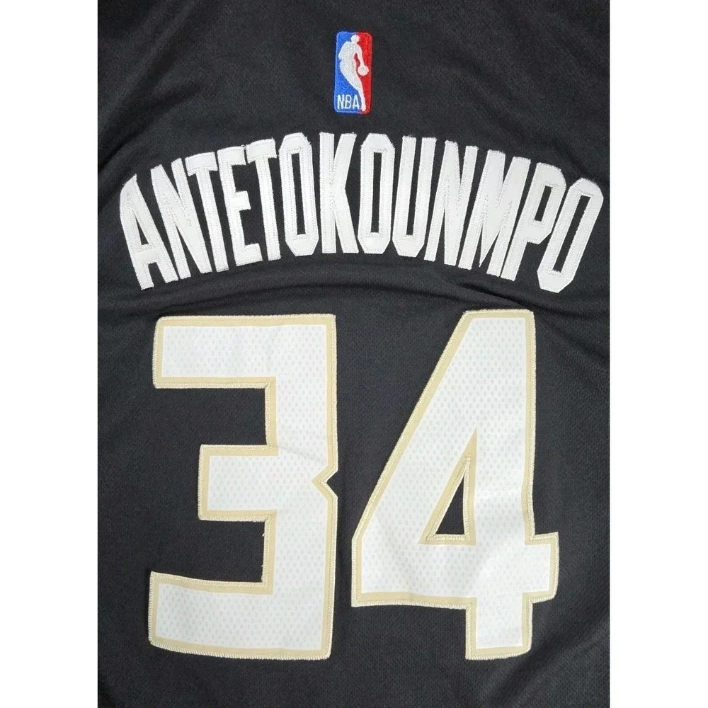 Adidas Milwaukee Bucks Giannis Antetokounmpo Jersey Mens S Black Fear The Deer